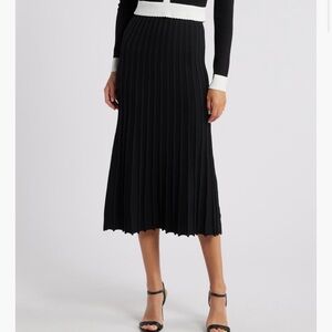 Elegant Black Pleated Skirt